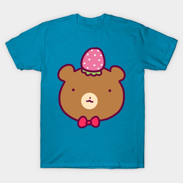 Strawberry Bear Face T-Shirt by saradaboru